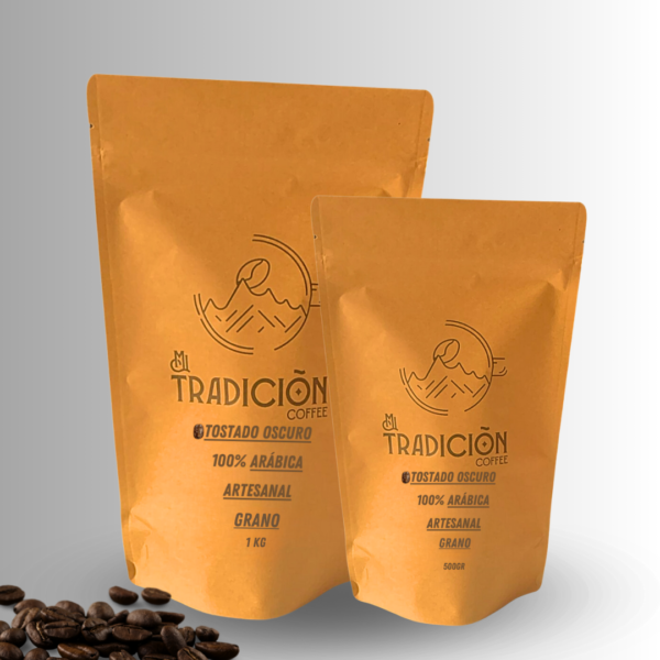 Mi Tradición Coffee en grano Tueste Oscuro 500gr y 1Kg